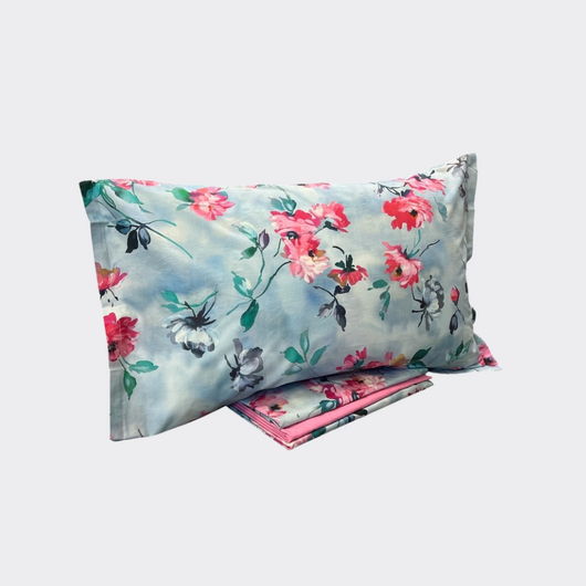 Completo lenzuola matrimoniale in cotone percalle  CALEFFI happy weekend 