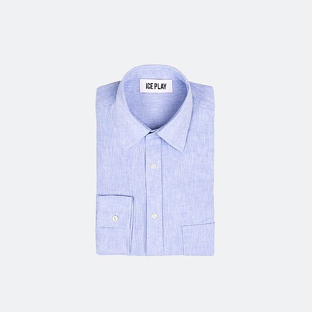 Camicia azzurra uomo iceplay per happy friday 