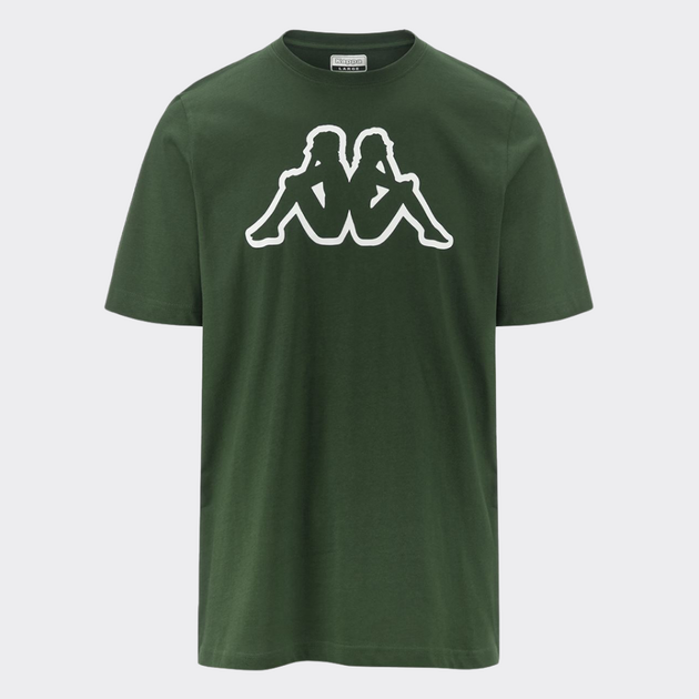 T shirt uomo verde kappa per happy friday 