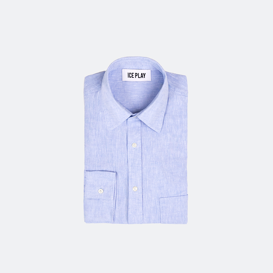 Camicia azzurra uomo iceplay per happy friday 