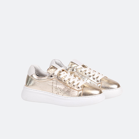 Sneakers platino melluso per happy friday 