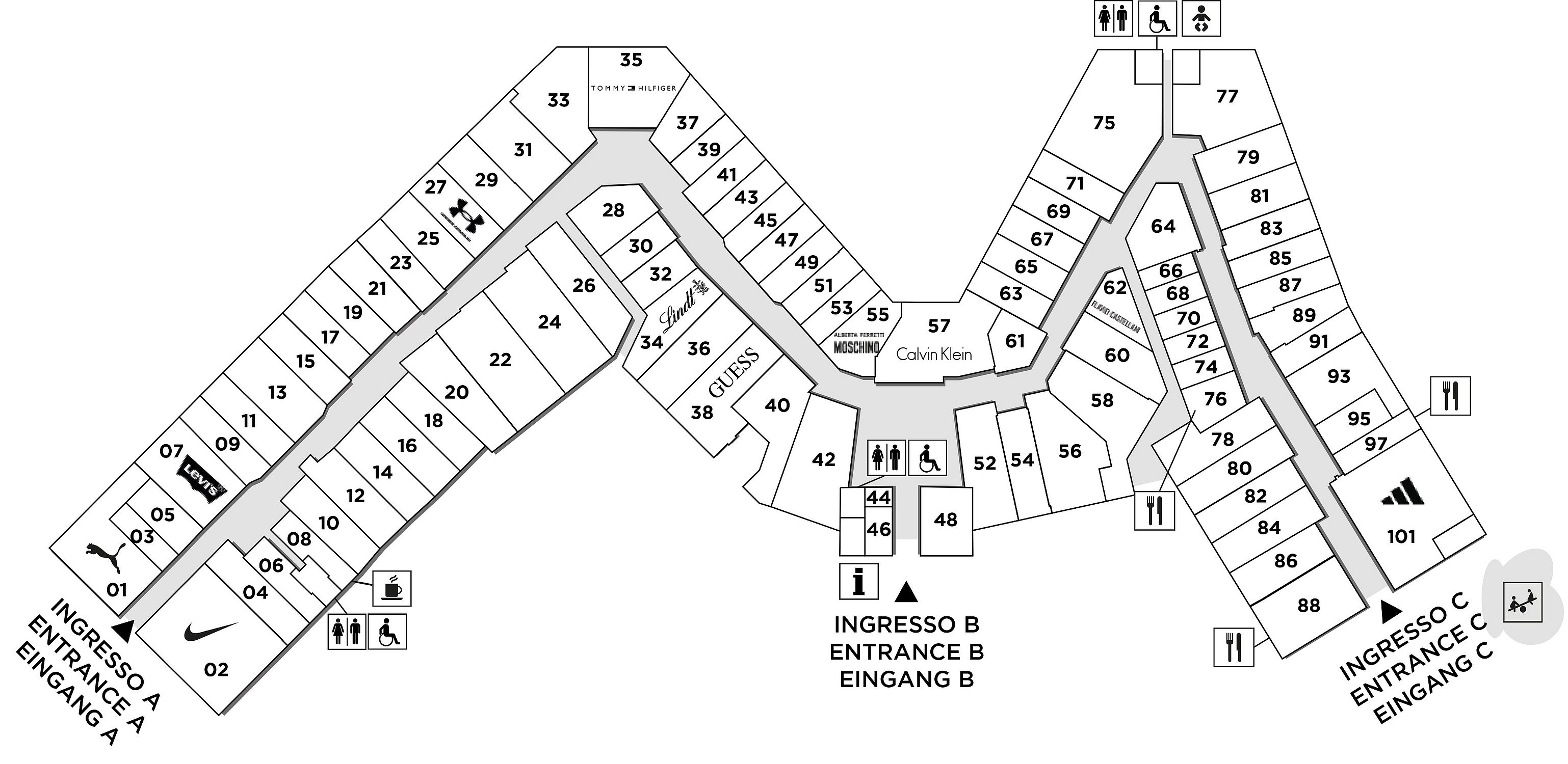 Mapa del Palmanova Designer Village