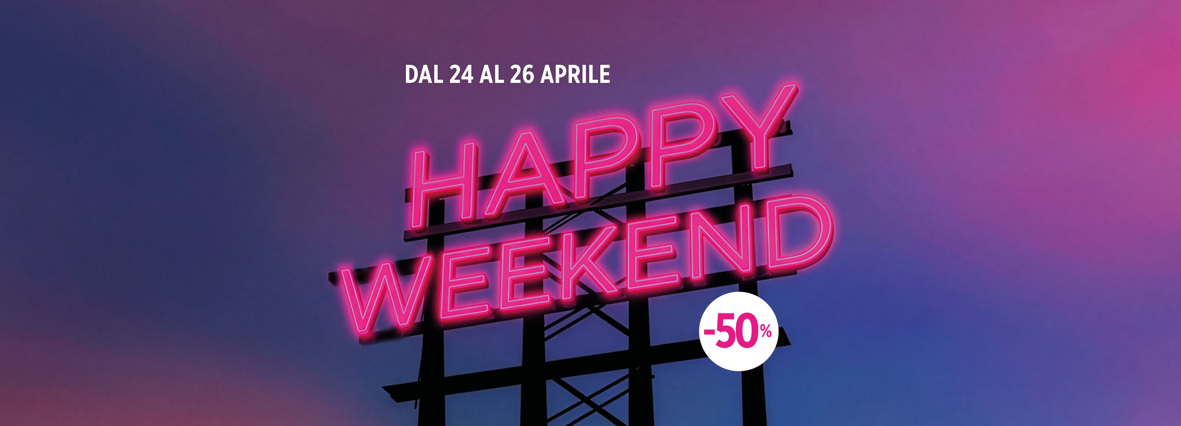 Dal 24 al 26 aprile non è un weekend come altri: arriva Happy Weekend, l’appuntamento esclusivo dedicato a chi ama lo shopping senza compromessi.