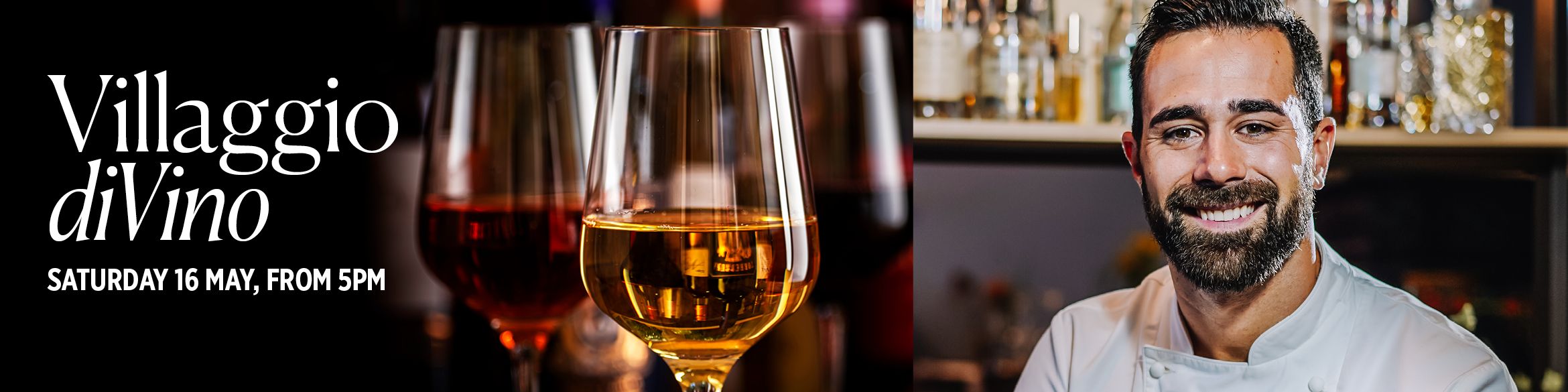 Food and wine tasting plus a live cooking show with special guest Chef Roberto Valbuzzi.